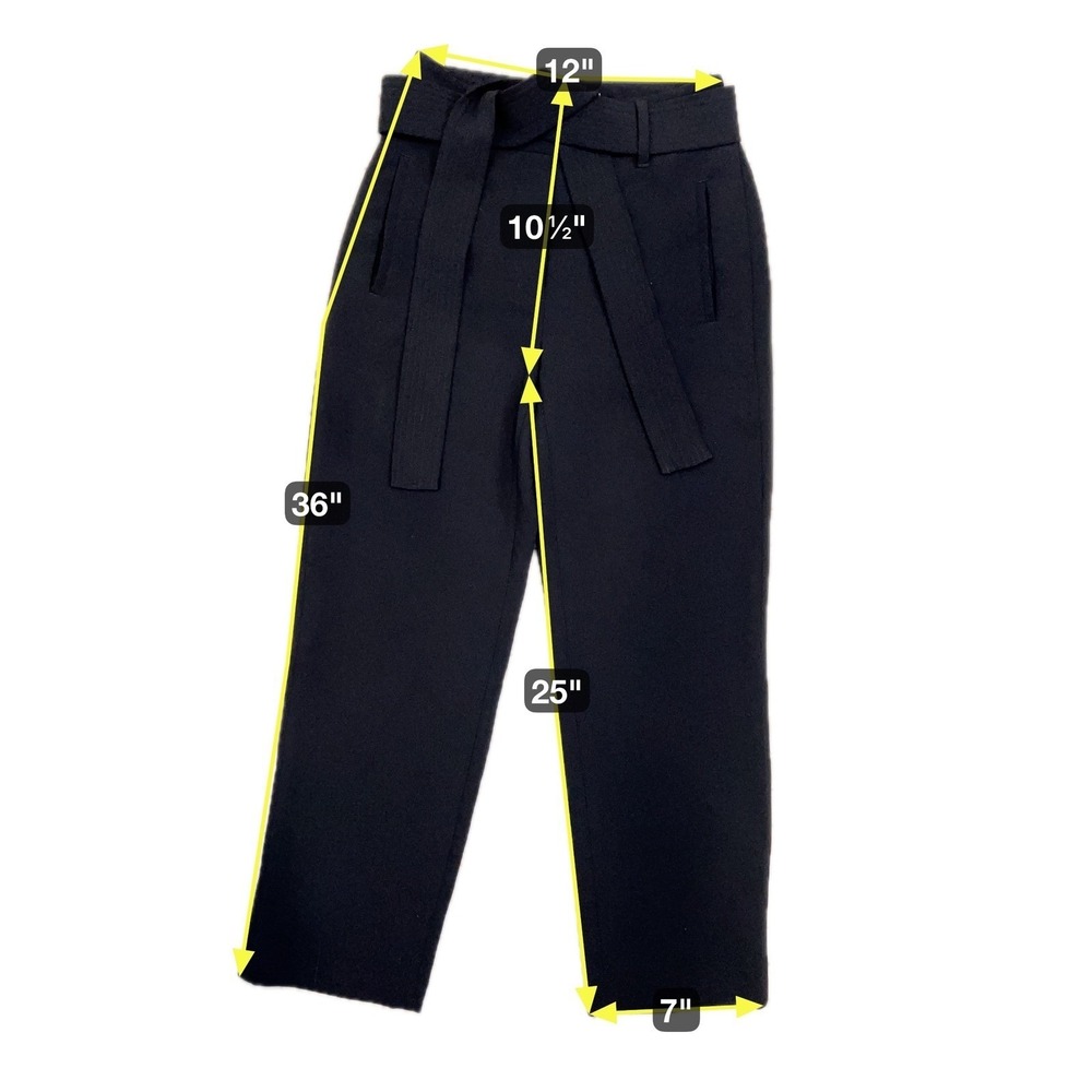 Wilfred | Geneva Crepe Tie Waist Black Dress Pants Size 0 Capsule Wardrobe - Picture 7 of 8